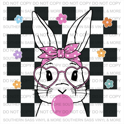 Black Checkered Bunny