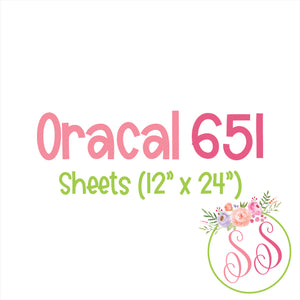 Oracal 651 Adhesive - 12" x 24" Sheet